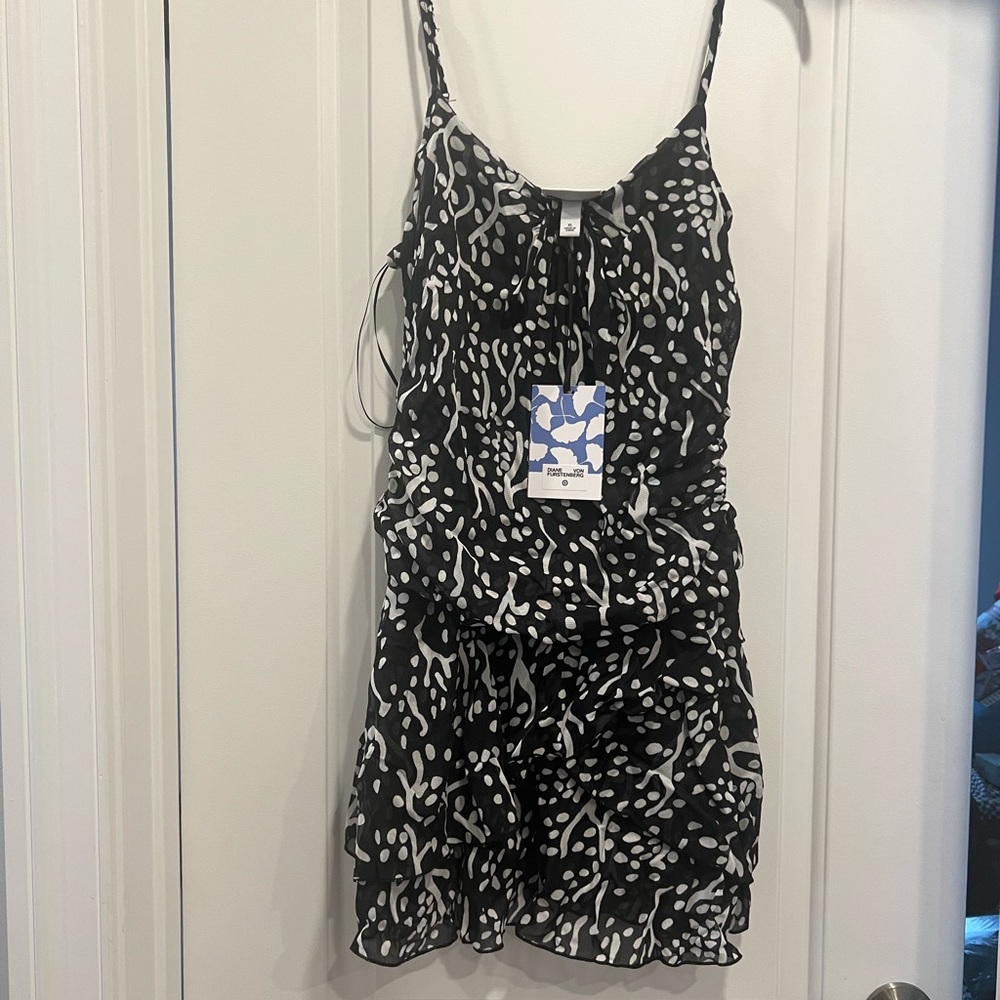 Diane Von Furstenberg Black and White Mini Dress
